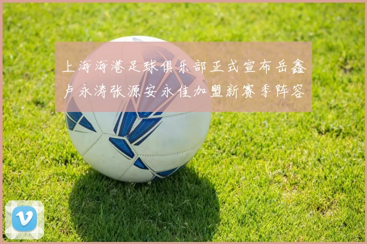 上海海港足球俱乐部正式宣布岳鑫卢永涛张源安永佳加盟新赛季阵容更新